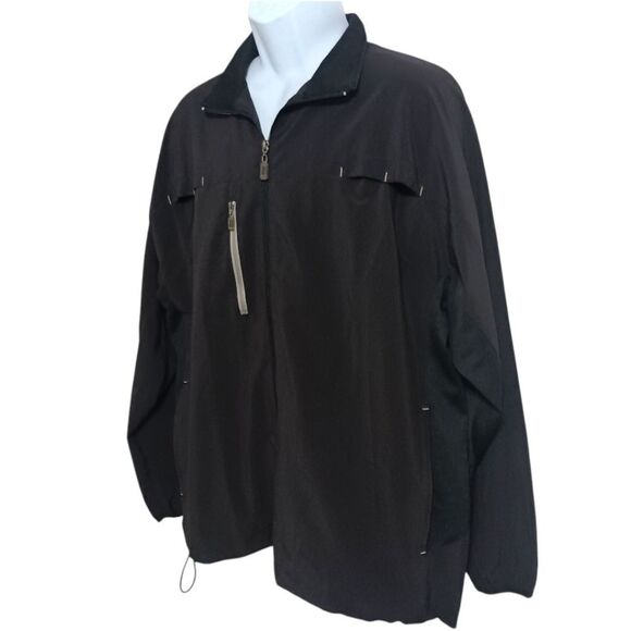 PING Collection Mens Jacket M Windbreaker Black Full Zip Golf Rain Lightweight. - Picture 4 of 13